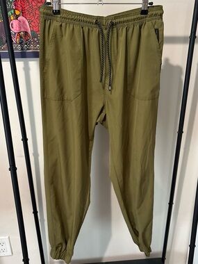 Tony Hawk Olive Green Drawstring Jogger Pants